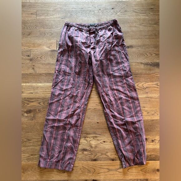 HANRO plaid Mens Lounge Pajama Pants Cotton night day cotton Size m